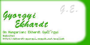 gyorgyi ekhardt business card
